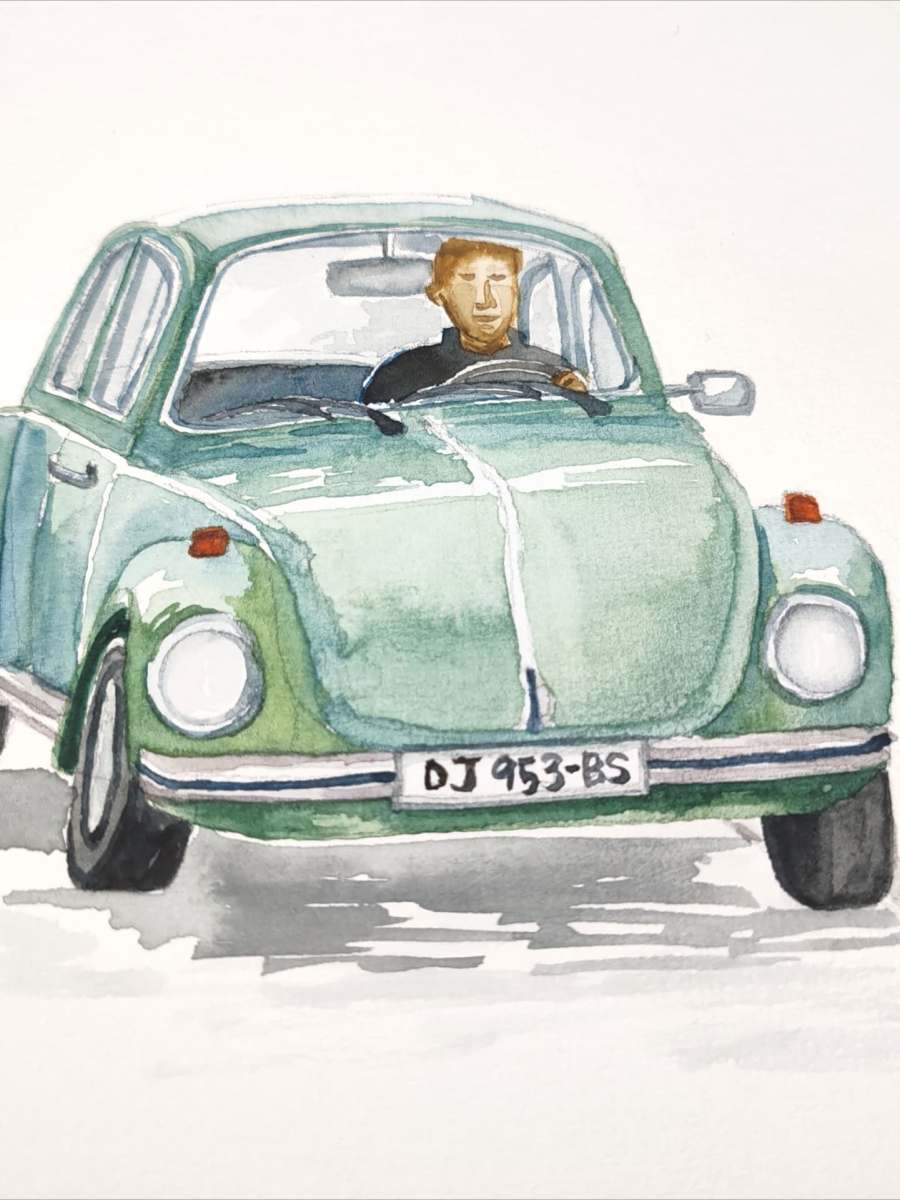 Watercolour Antique Volkswagen