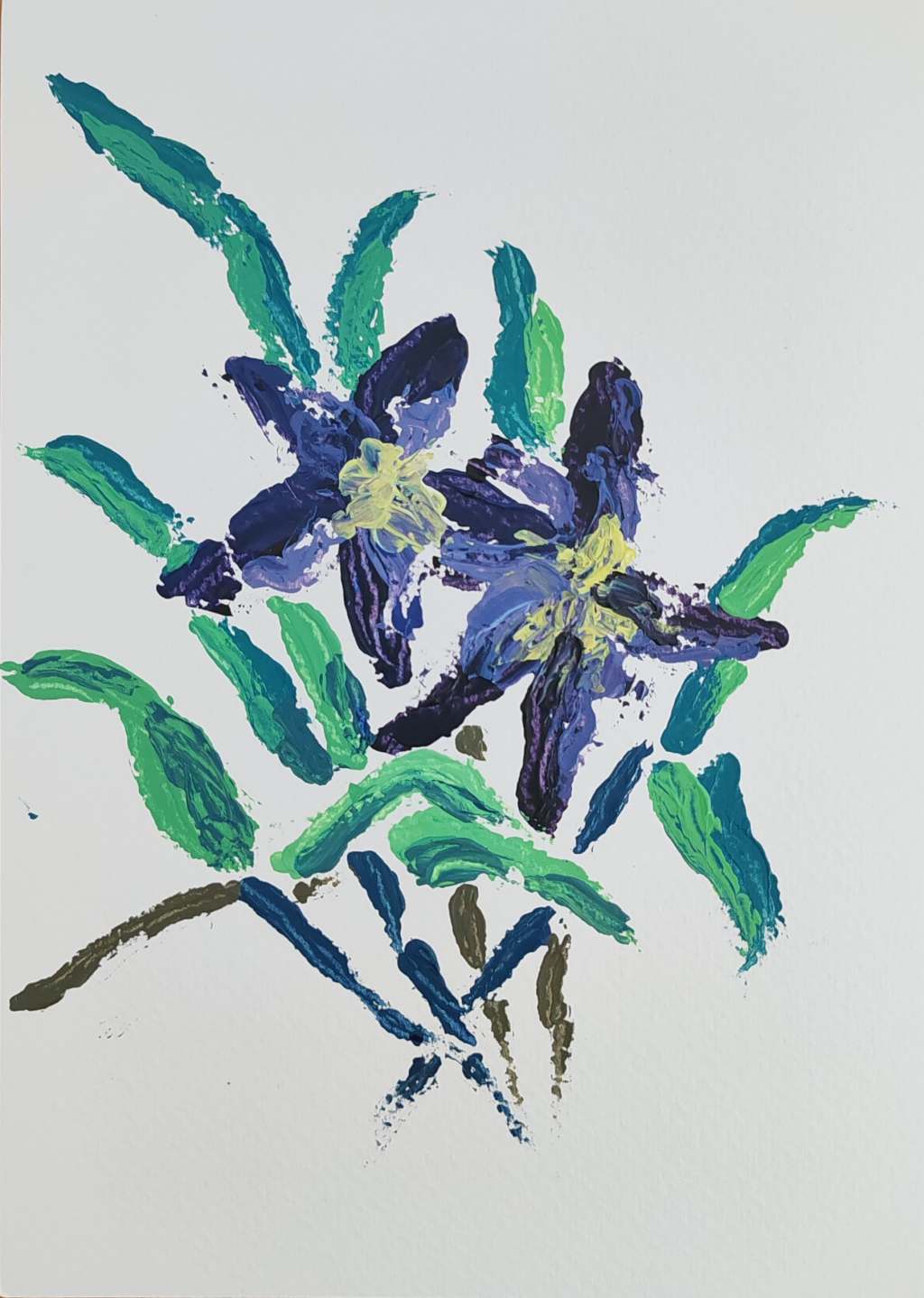 Acrylic Painting of&nbsp;Orchids